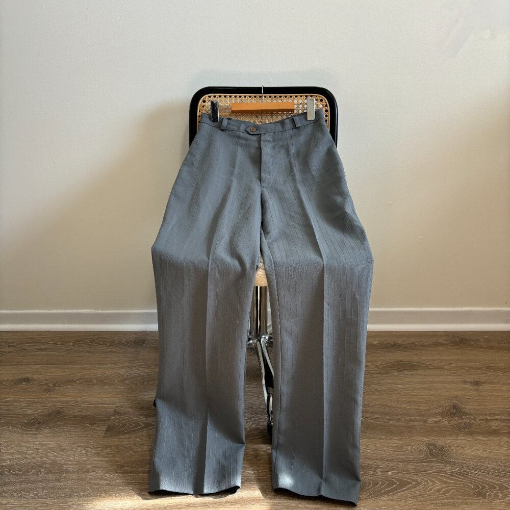 Grey Pleated Dress Pants